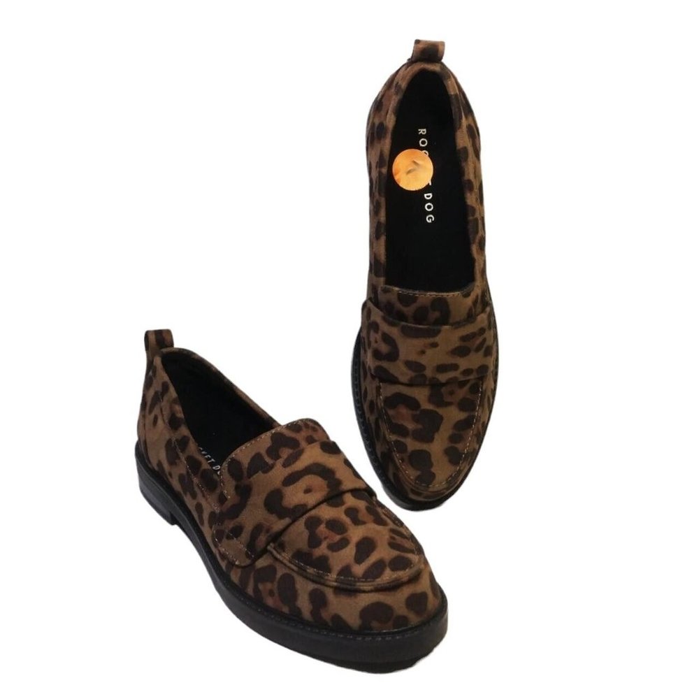NWOB Rocket Dog Watson Topcat Loafer Slip-On Shoes Flats Leopard Cheetah Spots